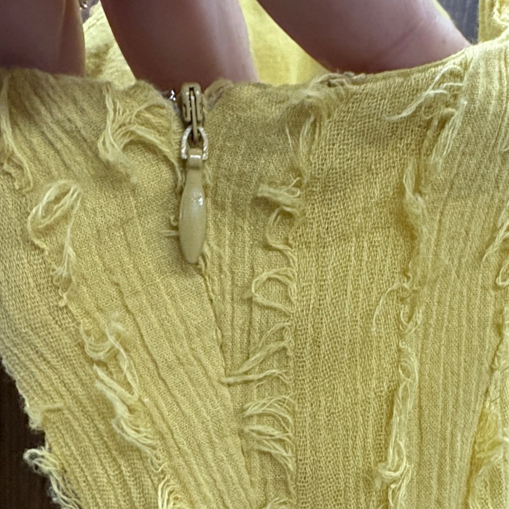 Love Riche Yellow Textured Mini Dress - Picture 5 of 6